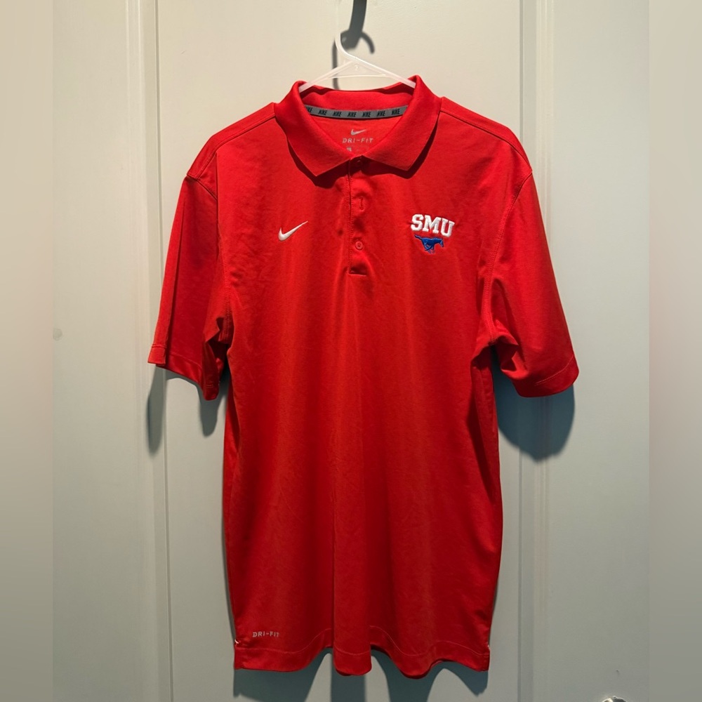 SMU Nike Red Dri-FIT Polo Shirt